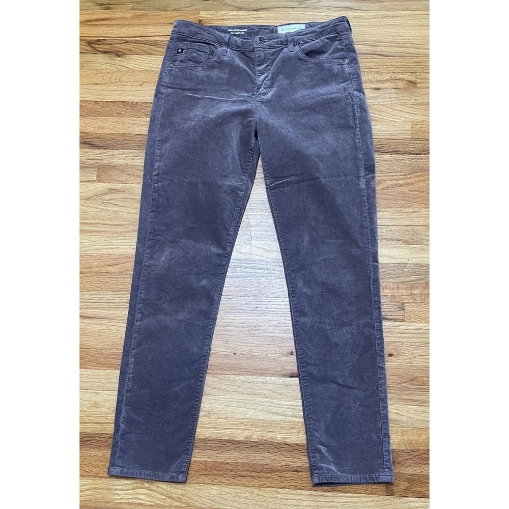 Anthropologie AG The Stevie Women's Jean Ankle Slim Straight Leg Denim 30 Purple